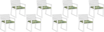Set jastëkësh për karriget e kopshtit SASSARI, 8 copë, 46 x 46 cm, jeshile e çelët