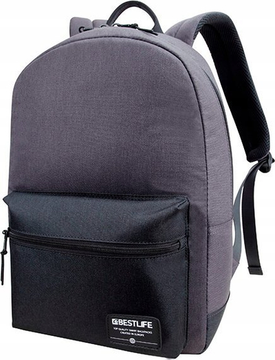 Çantë shpine për laptop Bestlife Audrey, 14.1", poliester, gri