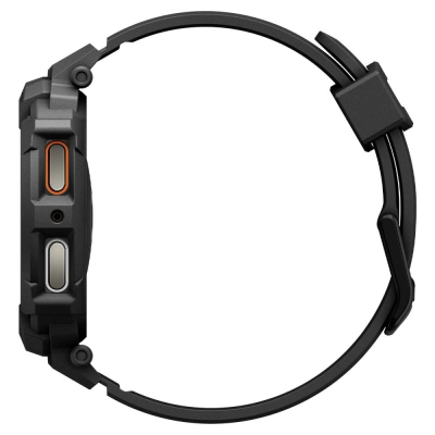 Mbrojtëse me rrip Spigen Rugged Armor Pro për Galaxy Watch, pamje e fortë, i mban goditjet, ngjyrë e zezë
