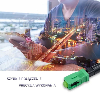 Konektor fibër optike Qoltec SC APC, singlemode, 0.9 mm, set 10 copë