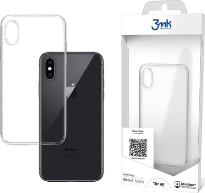 Mbulesë mbrojtëse 3MK Clear Case për Apple iPhone X XS, transparente