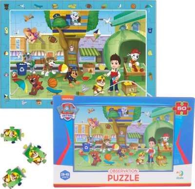 Puzzle Dodo Paw Patrol, 50 copa, për kalamaj, shumëngjyrësh