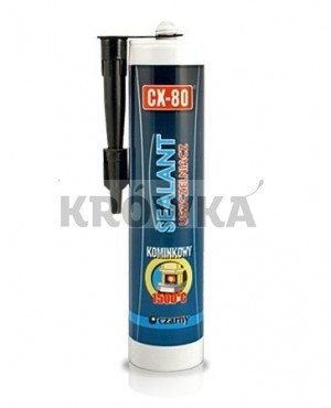 Ngjitës për oxhakë CX80 Fireplace Sealant, 310ml, që i rri nxehtësisë, i zi