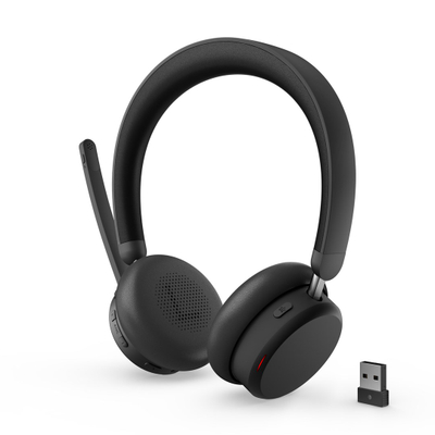 Kufje Lenovo ANC Headset 6550, pa tela, Bluetooth USB Type C, të zeza