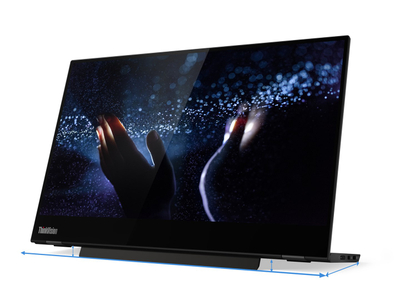 Monitor portativ Lenovo ThinkVision M14t, 14", Full HD, IPS, me prekje, i zi