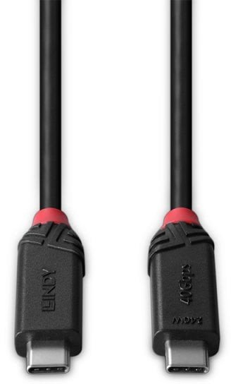 Kabllo USB4 Lindy Black Line, 1m, 240W, i zi