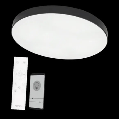 Llambë tavani LED BOSTON, 2x48W, rreth, e zezë