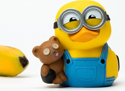 Figurë koleksionuese Numskull TUBBZ Minions Bob, prej vinili, me kuti për me e pa nga jashtë, shumëngjyrëshe
