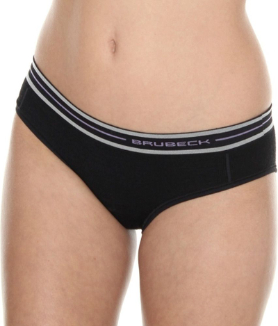 Женски хипстер долен веш Brubeck Merino Active Wool, големина M, црна