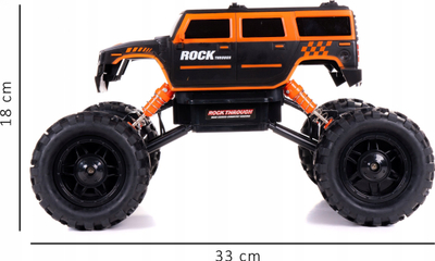 Makina lodër me telekomandë Buddy Toys BRC 14.613 Rock Climber, 1:14, 2.4GHz, e zezë me portokalli