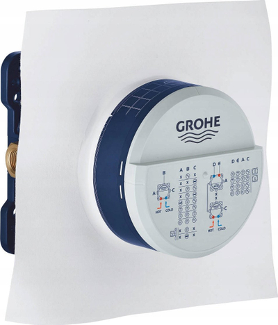 Kuti ndërtimi universale Grohe Rapido SmartBox, 3 dalje 1/2", blu