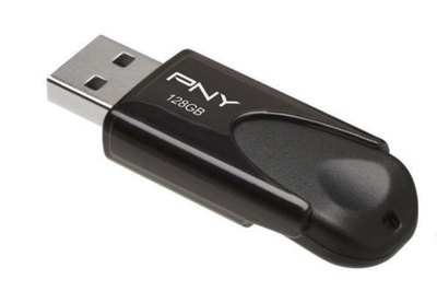 USB PNY Attaché 4, 128GB, USB 2.0, e zezë