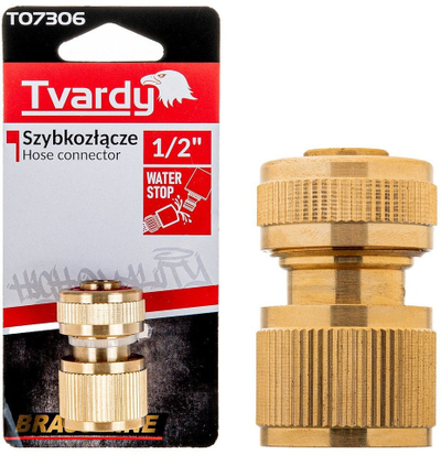 Lidhës gypi Tvardy BRASS LINE, 1/2", water stop, bronzi