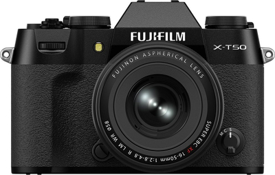 Kamerë pa pasqyra Fujifilm X-T50 me objektiv XF 16-50mm, 40.2MP, X-Trans CMOS 5 HR, e zezë