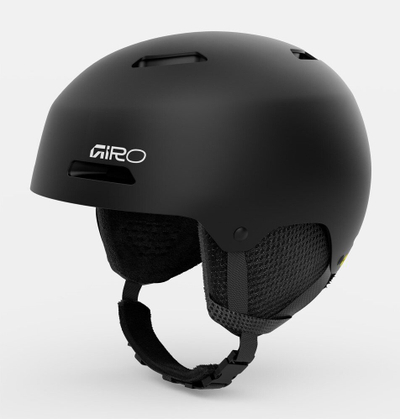 Helmetë ski për fëmijë Giro Crue, ventilim Super Cool, rregullim Auto Loc 2, e zezë matte