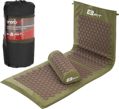 Set tapeti akupresure EB FIT Akumata, 128x48cm, me jastëk, jeshil