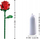 Set lodër Sluban Red Rose, 258 copa, lule 41.5 cm, vazo e bardhë