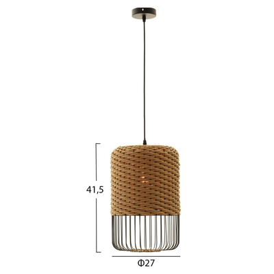 Llambë e varur tavani tavan Φ26x40-120Hcm (HM4340), bezhë/ zezë