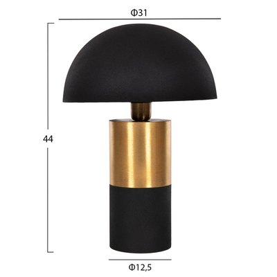 Llambë tavoline Pune Φ31x44Hcm (HM4252.04), zezë/ ari