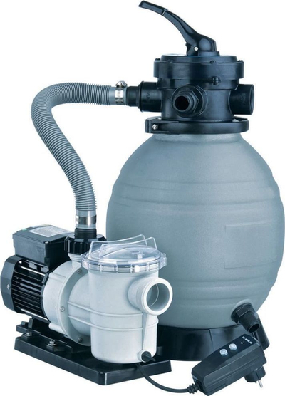 Set filtër pishine me rërë Ubbink 300, 3.4 m³/orë, 25 kg, gri