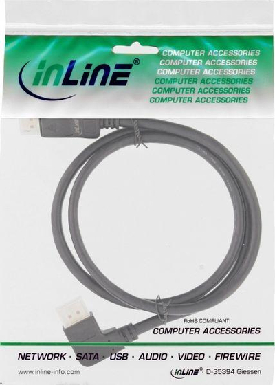 Kabllo InLine DisplayPort (17155L), 5 m, e zezë 