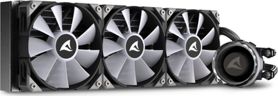 Sistem ftohjeje me ujë Sharkoon S90 RGB, radiator 360mm, 3 llapa ftofëse RGB, i zi