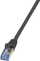 Kabllo Patchcord LogiLink CAT6A, S/FTP, AWG26, PIMF, 50 m, e zezë
