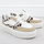 Atlete platforme Big Star W SS274357 INT2167A, taban antirrëshqitës, të bardha