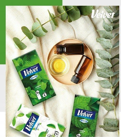 Хигиенски марамчиња со арома Velvet Aroma, 10 x 9 парчиња
