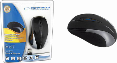 Maus Esperanza Antares, wireless, USB, i zi dhe i argjendtë