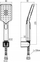 Set dushi Valvex Loft, 3 funksione, zorrë 150 cm, krom