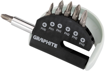 Set bitash GRAPHITE 56T564, 7 copë, 25 mm, i zi