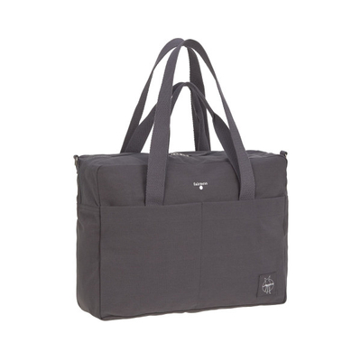 Çantë pelene Lassig Green Label Cotton Essential, pambuk organik, anthracite