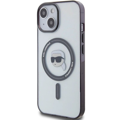 Mbulesë telefoni Karl Lagerfeld KLHMP15MHKHNOTK për iPhone 15 Plus 6.7", me MagSafe, transparente