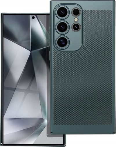 Futera telefoni Breezy për Samsung S24 Ultra, TPU, me vrima, jeshile
