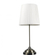 Lampë tavoline Platinet PTL018W, 48 cm, E27 25W, bazë bronzi abazhur i bardhë