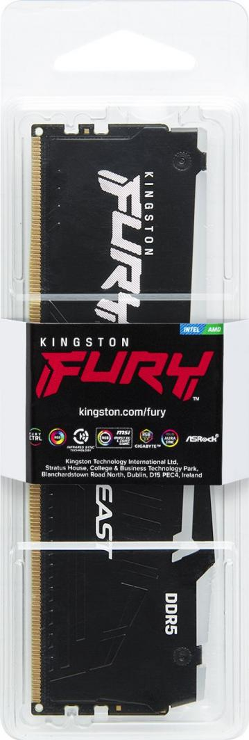 Memorie Kingston Fury Beast RGB, DDR5, 32 GB, 5200 MHz, CL40, KF552C40BBA-32