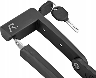 Kandar biçiklete RFR Folding Lock 7x700mm, çelik inox, me çelës, ngjyrë e zezë