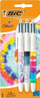 Stilolaps BIC 4 Colours Message Tie Dye, set 3 copë, shumëngjyrësh