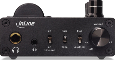 Përforcues kufjesh InLine AmpUSB-EQ, DAC 32-bit 384 kHz, portativ, i zi