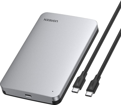 Kuti e jashtme UGREEN për HDD / SSD 2.5", USB Type‑C, gri