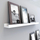 Raft muror SONGMICS Long Floating Ledge, 115 cm, MDF, i bardhë