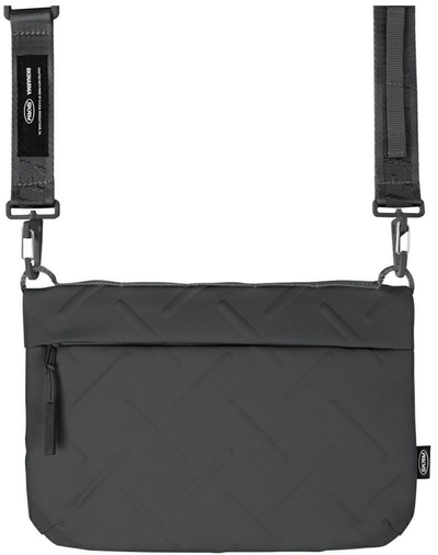 Çantë crossbody Skinarma Juno, najlon i papërshkueshëm, me rrip të rregullueshëm, gri e errët