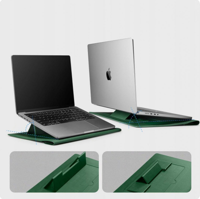Futrollë laptopi Spigen Valentinus S, 14", me bazament, e gjelbër