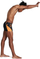 Rroba banje boxer për burra Speedo Eco Endurance+, i bën ballë klorit, thahet shpejt, e zezë me portokalli