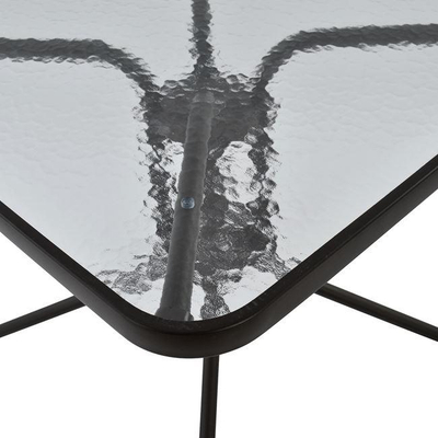 Tavolinë kopshti katrore FIGO, metal + xham, 70×70×72 cm (HM5036.02), kaftë