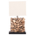 Llambë tavoline Twiggy HM4425, formë kubi, 24x24x46cm, dru natyral dhe e bardhë