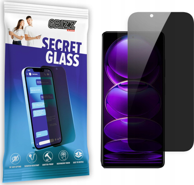 Xham mbrojtës privatësie Grizz SecretGlass për Xiaomi Redmi Note 12 Explorer, i zi
