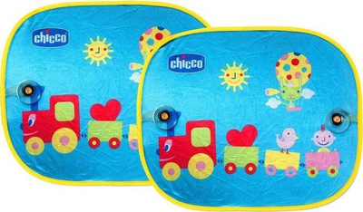 Mbrojtëse dielli për dritare makine Chicco 97950, set 2 copë, shumëngjyrëshe