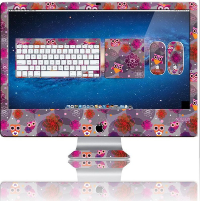 Skin mbrojtës Nexgen Skins Owlettes 3D, për iMac 27", efekt 3D, shumëngjyrëshe